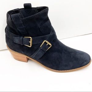 🆕{Cole Haan} Jensynn Leather-Suede Ankle Booties